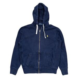 Polo Ralph Lauren Heavyweight Full Zip Fleece Navy Blue Hoodie Medium